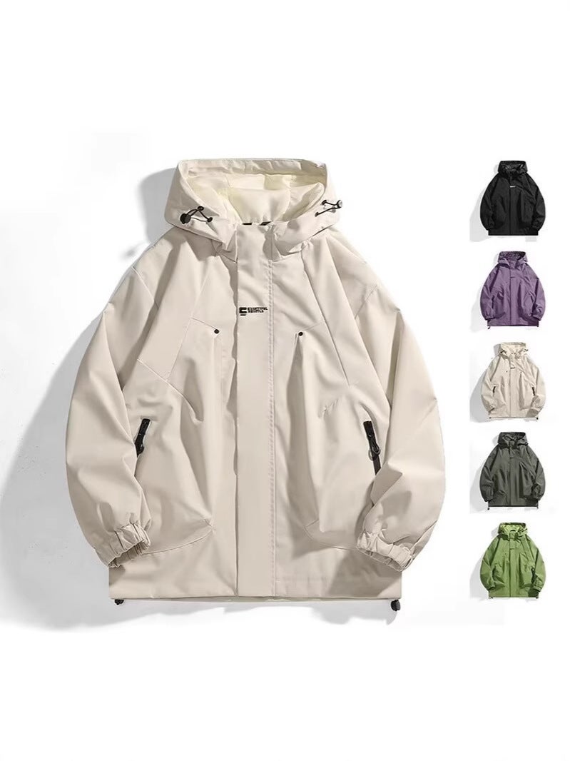Outdoor Charge Clothes Men'S And Women'S Couple'S Simple Fashion Casual Hooded Windproof Jacket Charge Clothes Workwear Jacket - Image 5